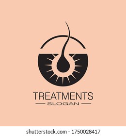 Hair treatments icon illustration template design