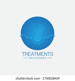 Hair treatments icon illustration template design