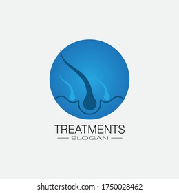 Hair treatments icon illustration template design