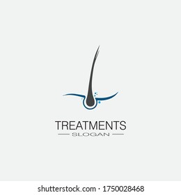 Hair treatments icon illustration template design