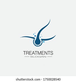 Hair treatments icon illustration template design