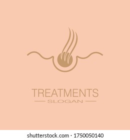 Hair treatments icon illustration template design