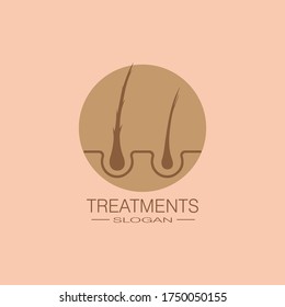Hair treatments icon illustration template design