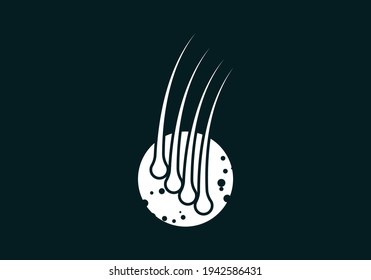 Hair treatments logo vector icon illustration template