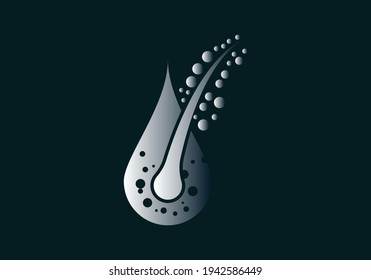 Hair treatments logo vector icon illustration template