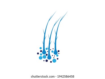 Hair treatments logo vector icon illustration template