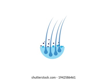 Hair treatments logo vector icon illustration template