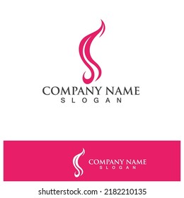 Hair treatments logo vector icon