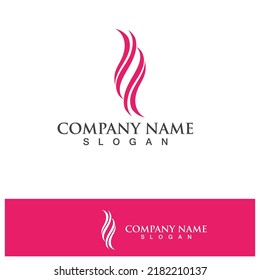Hair treatments logo vector icon