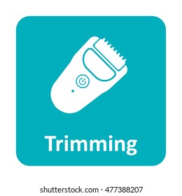 Hair trimmer clipper vector icon for web and print