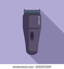 Vector plano del icono del recortador del pelo. Recorte de moda. Herramienta de corte de pelo del niño