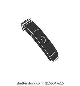 Hair Trimmer Icon Silhouette Illustration. Barber Vector Graphic Pictogram Symbol Clip Art. Doodle Sketch Black Sign.