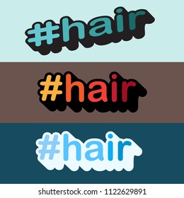 #hair typography design for T-Shirt and concept design