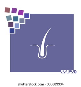 Hair vector icon.