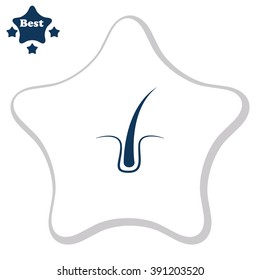 Hair vector icon.