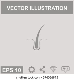Hair vector icon.