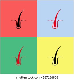 Hair vector  icon.