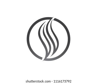 Hair vector icon logo template