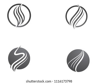 Hair vector icon logo template