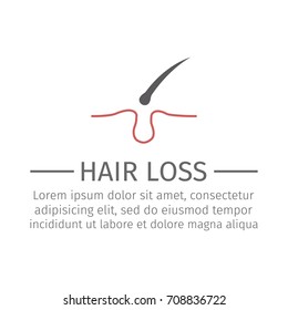Hair. Vector icon for web graphic.