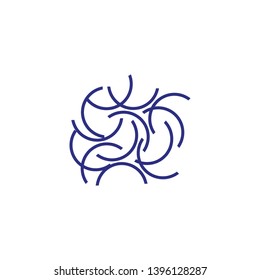 hair vector logo. abstract hair vector logo