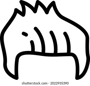 hair vector thin line icon