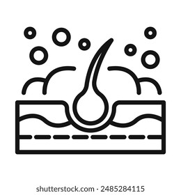 Hair Wash icon mark in filled style