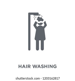Hair washing icon. Hair washing design concept from  collection. Simple element vector illustration on white background.