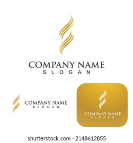 Logotipo de elemento negro de la ola de pelo
