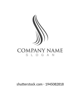 Hair wave logo  icon illustration vector