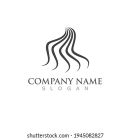 Hair wave logo  icon illustration vector