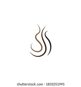 Logo-Symbol für Haarwelle, Vektordesign-Vorlage