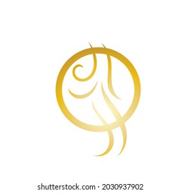 Hair wave logo icon vector image