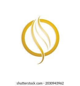 Hair wave logo icon vector image