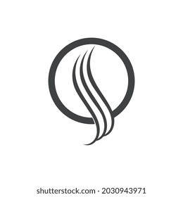 Symbol für das Haarwellenlogo, Vektorgrafik