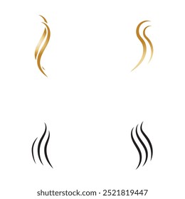 Haarwellen-Logo, Vektorgrafik