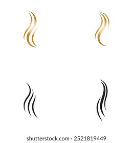 hair wave logo icon vector illustration