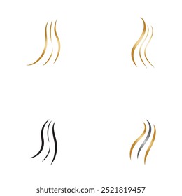 hair wave logo icon vector illustration