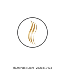 hair wave logo icon vector illustration