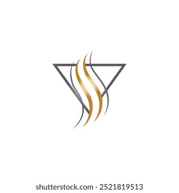hair wave logo icon vector illustration