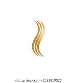 hair wave logo icon vector illustration