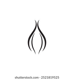 hair wave logo icon vector illustration