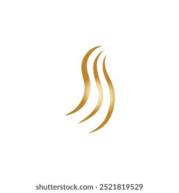 Ilustración vectorial de icono de logotipo de onda de cabello