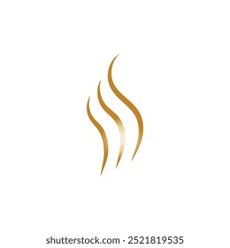 ilustração do vetor do ícone do logotipo da onda do cabelo
