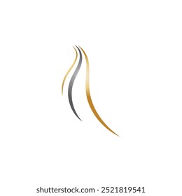 hair wave logo icon vector illustration