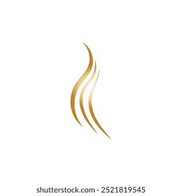 hair wave logo icon vector illustration