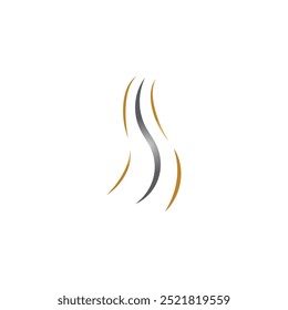 hair wave logo icon vector illustration