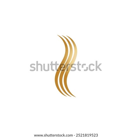 hair wave logo icon vector illustration