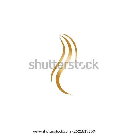 hair wave logo icon vector illustration