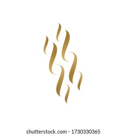 Diseño plano vectorial del logotipo de la onda del pelo